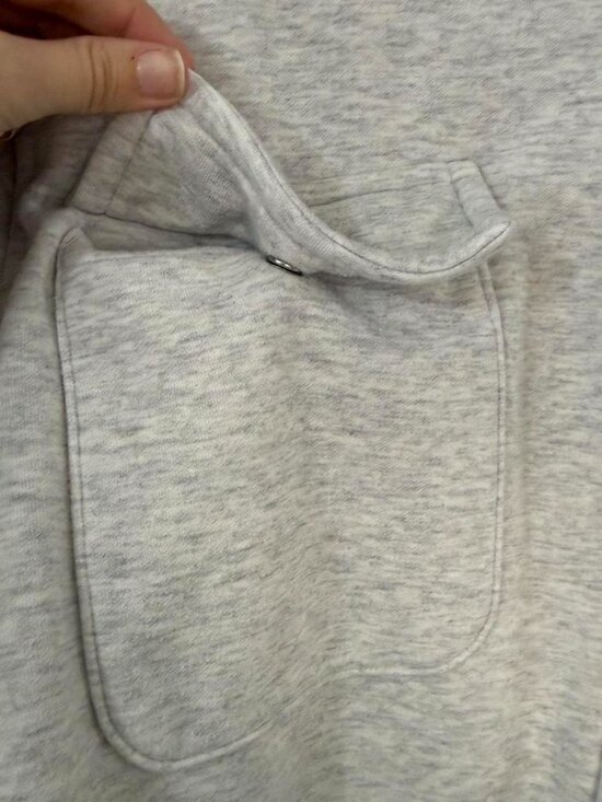 Skims Cotton Fleece Zip Up Shirt Jacket In Grey - Picture 4 of 6